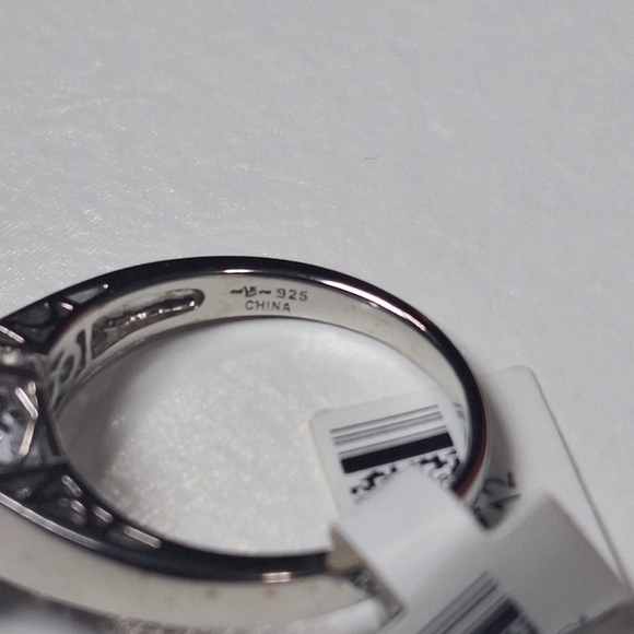 Vintage Sterling Silver JTV 925 Cubic Zirconia Women's Ring 7.3g Sz 11.5 NWT - Picture 9 of 10